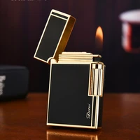 new bussiness gas lighter compact jet butane metal ping bright sound cigar cigarette lighter inflated chirstmas men lighter gift
