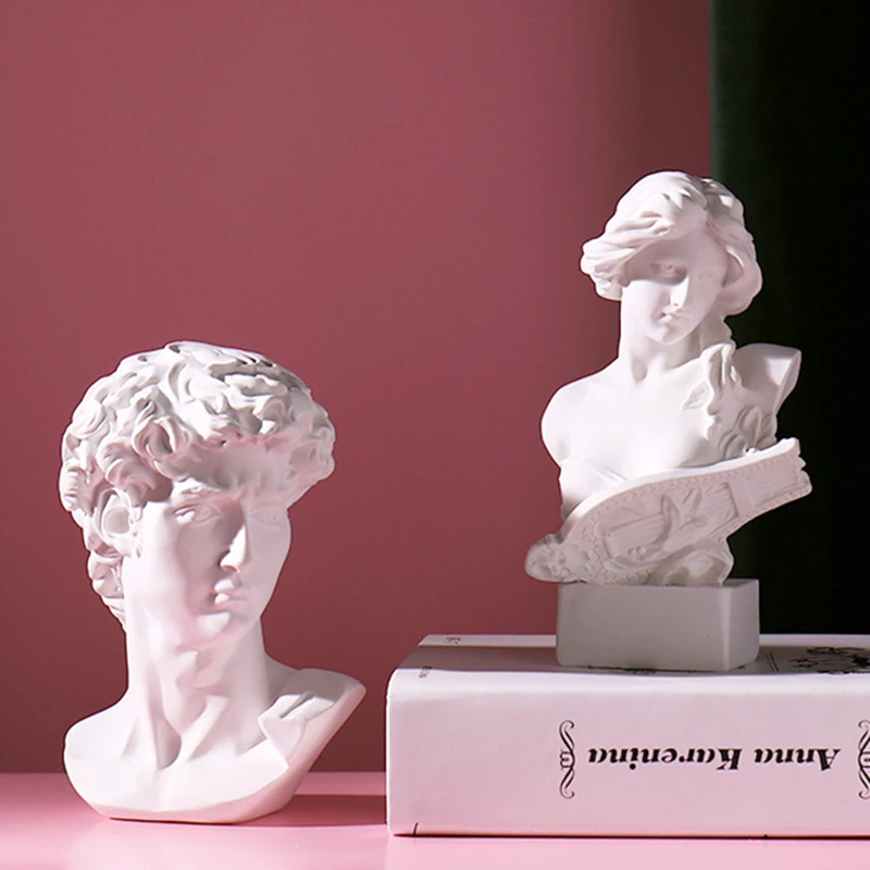 

1 Pcs World Famou Statue Big Moliere/Mozart Plaster Figure Decoration Resin Bust Sketch practice Model / resin sculpture/Crafts