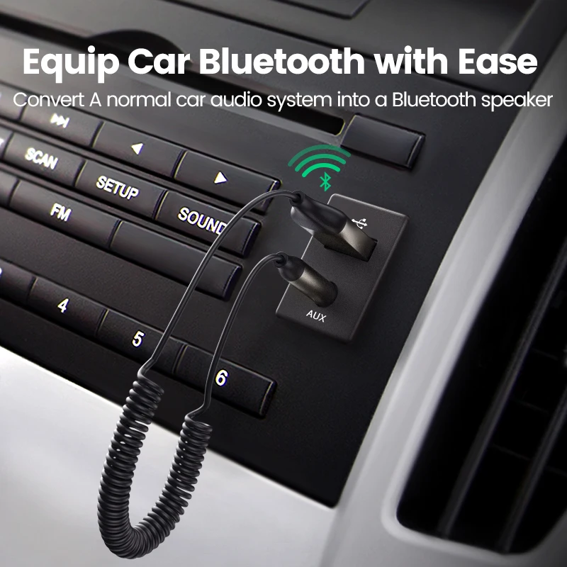 Bluetooth Aux адаптер UGREEN беспроводной автомобильный приемник с USB на разъем 3 5 мм аудио