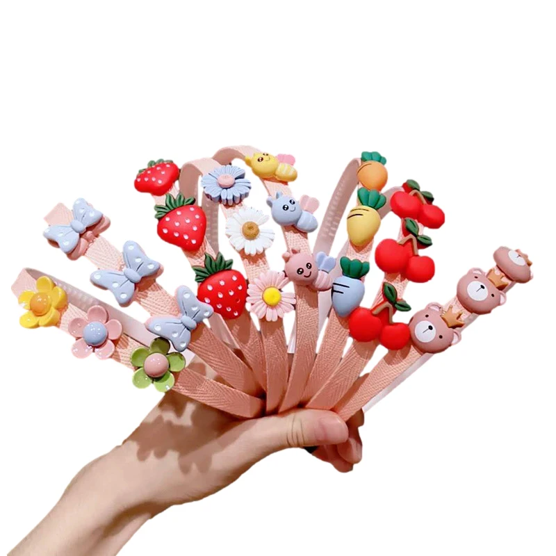 

Детский ободок для волос, милый ободок с мультяшными животными, цветами, модные аксессуары для волос для девочек