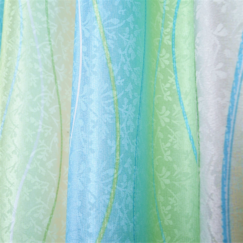 Современные Плотные жаккардовые градиентные зеленые шторы для спальни гостиной