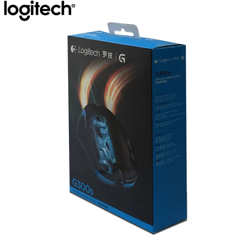 Проводная игровая мышь Logitech G300S для ПК ноутбука 2500DPI 9 перезаряжаемых