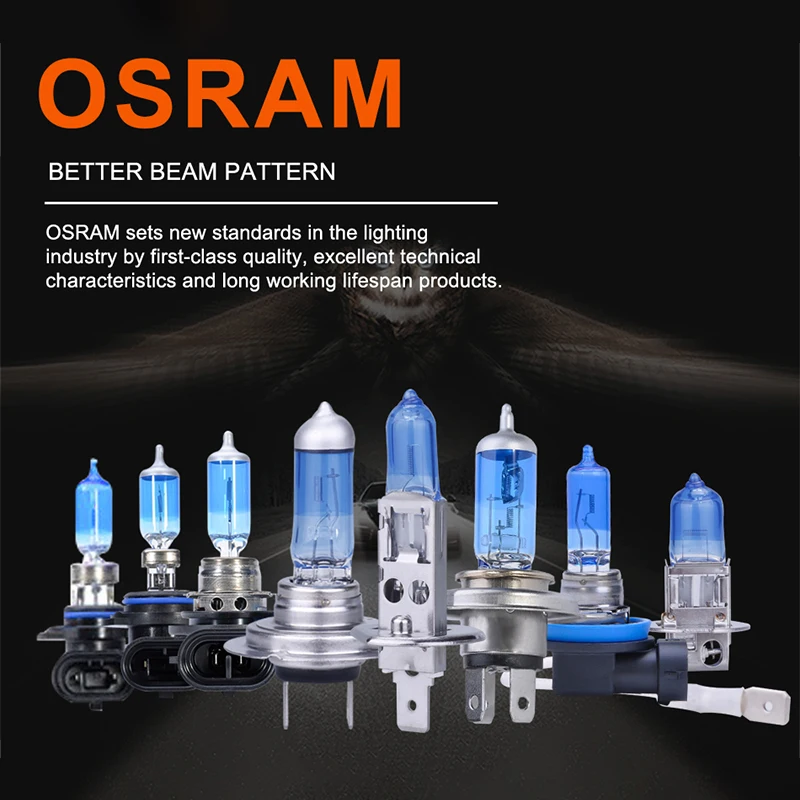 OSRAM h4 галогенные Ксеноновые bombilla h7 Галогенные белые 6000k h3 12v 55w osram h11 h1 свет лампы
