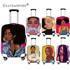 ELVISWORDS, защитный чехол для багажа, черное искусство, аксессуары для путешествий для девочек-подростков, для чемоданов 18-30 дюймов