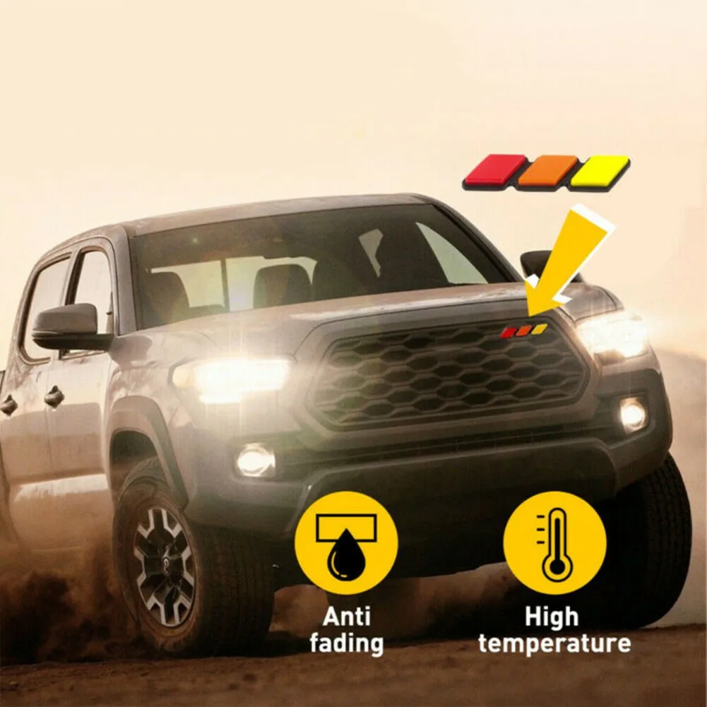 Трехцветная эмблема-значок для решетки радиатора Toyota Tacoma 4runner Tundra Rav4 Highlander