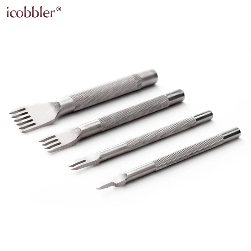 Острый и прочный инструмент для отверстий в коже 3/4 мм 1/2/4/6 зубцов сделай сам