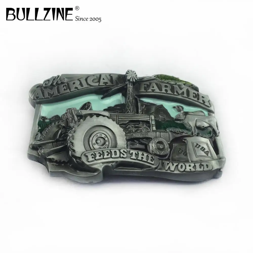 В Bullzine Американский фермер пряжки ремня с оловянной отделкой FP-02483 подходит для