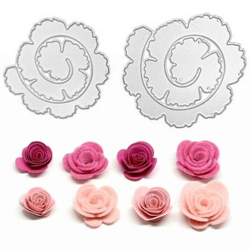 

3D спиральный цветок металлические штампы трафареты декоративные шаблоны для скрапбукинга альбома Искусственные ремесла тиснение штамп