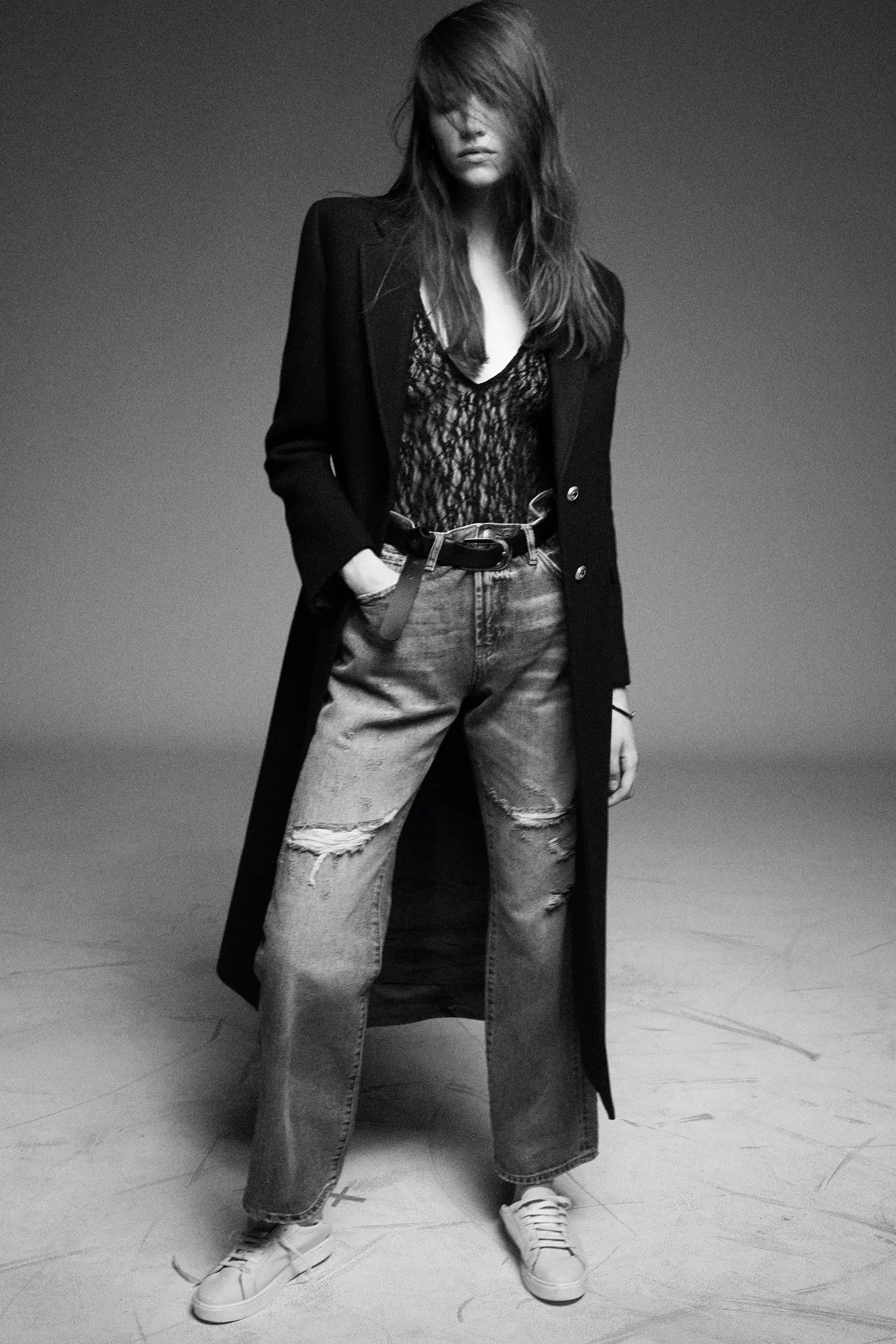 

Vintage Winter Long Sleeve Black Trench Women Turn Down Collar Long Thick Warm Jacket Pockets Casual Ladies Outerwear