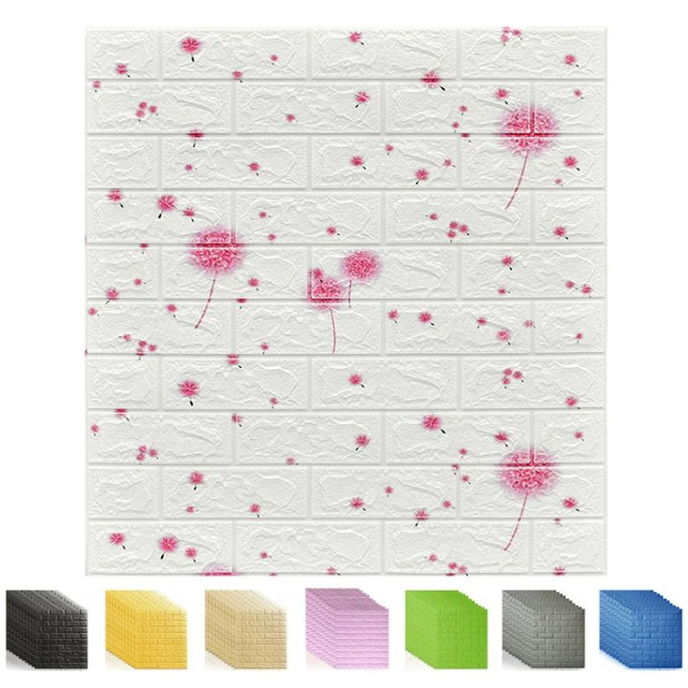 

1pcs 3D Brick Wall Stickers DIY Decoration Home Decor Bedroom Waterproof Covering Foam Wallpaper For Kids Living Room