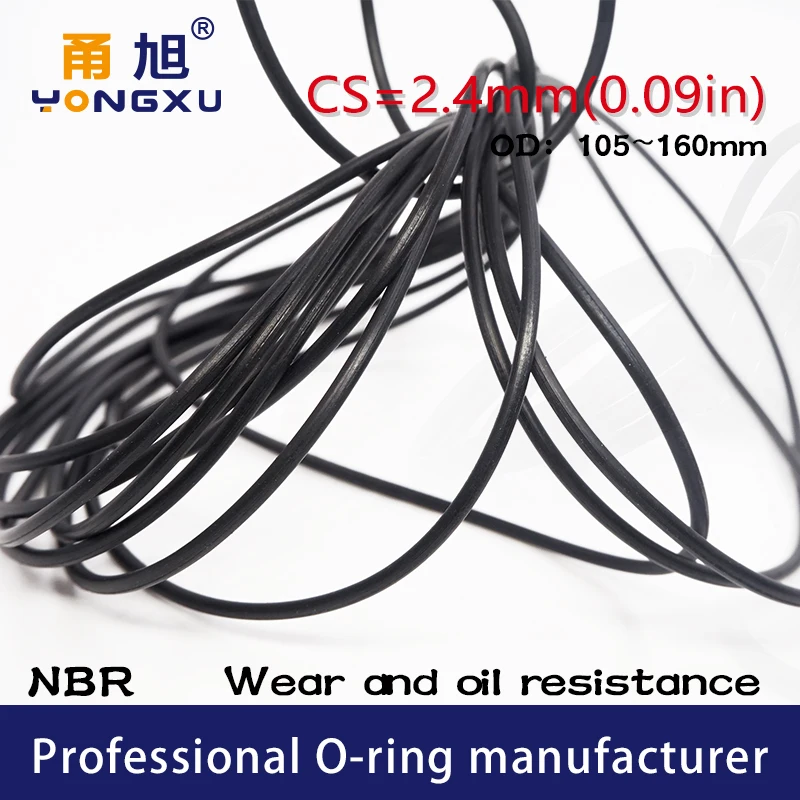 Уплотнительное кольцо из бутадиен-нитрильного каучука, черное, диаметр 110 мм, наружный диаметр 105/120/145/160/2,4 * мм, уплотнительное кольцо, резиновое уплотнение, кольца, маслостойкая шайба