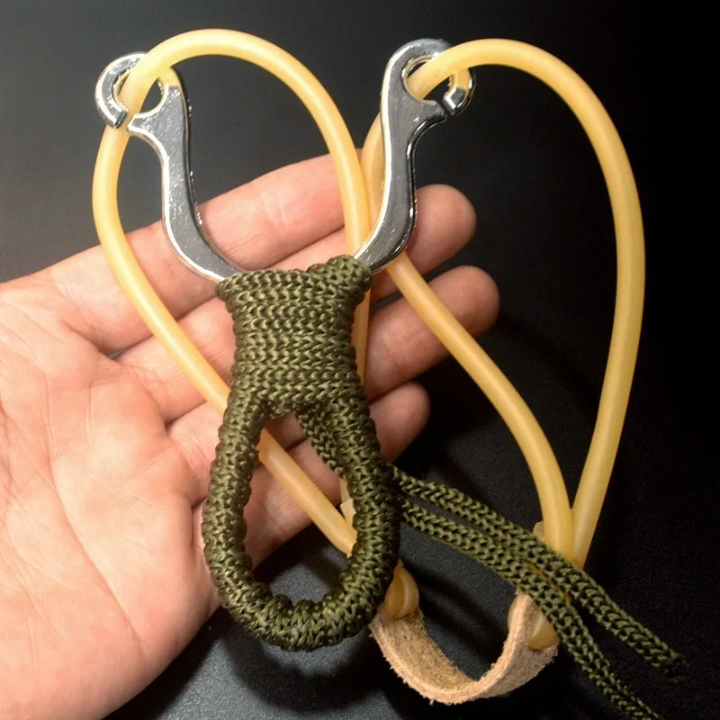 

Рогатка гусиная игрушечная из сплава, Резиновая лента для зонта, спасательная металлическая Рогатка, высокопрочная катапульта из нержавеющей стали