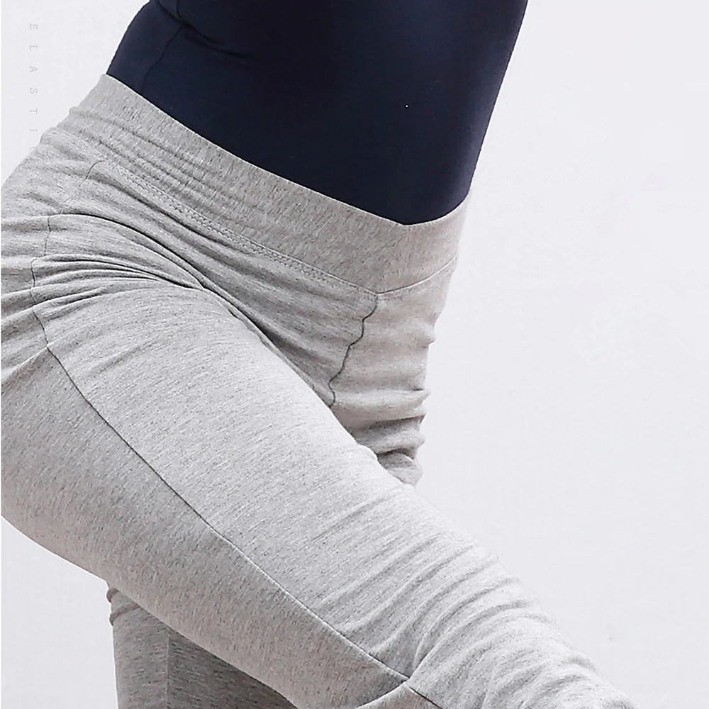 High Elastic Dance Pants Yoga Clothes Female Adult Bodybuilding Micro Horn Straight Body Ballet BlackTraining Cropped Trousers