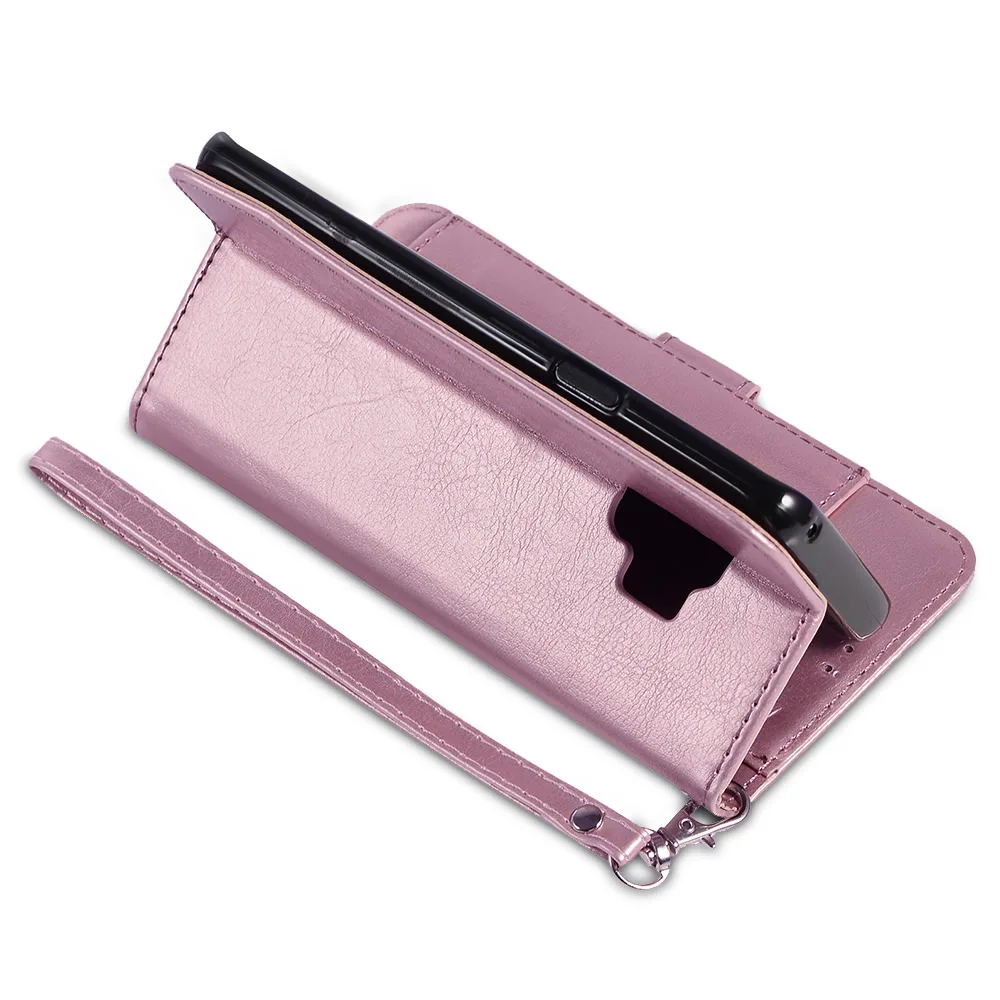 LAPOPNUT Магнитный кожаный чехол бумажник на молнии с пряжкой для Samsung Galaxy J6 Plus J5 J4 J3 A8