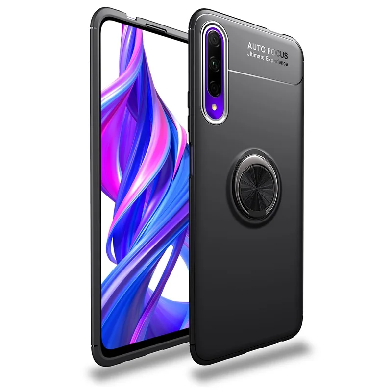 

For Huawei Honor 9X Pro Shockproof Case 9X Lite Soft Silicone Magnetic Ring Stand Phone Back Cover