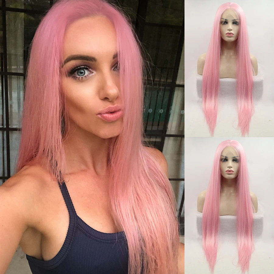 DOROSY парики на сетке женские розовые искусственные волосы для наращивания