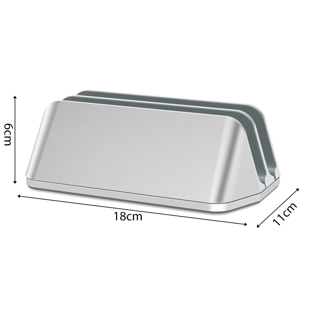 

Vertical Laptop Stand with 2 Slots Adjustable Aluminum Saving Space Desktop Notebook Holder for MacBook Air/Pro 11-17 Inch