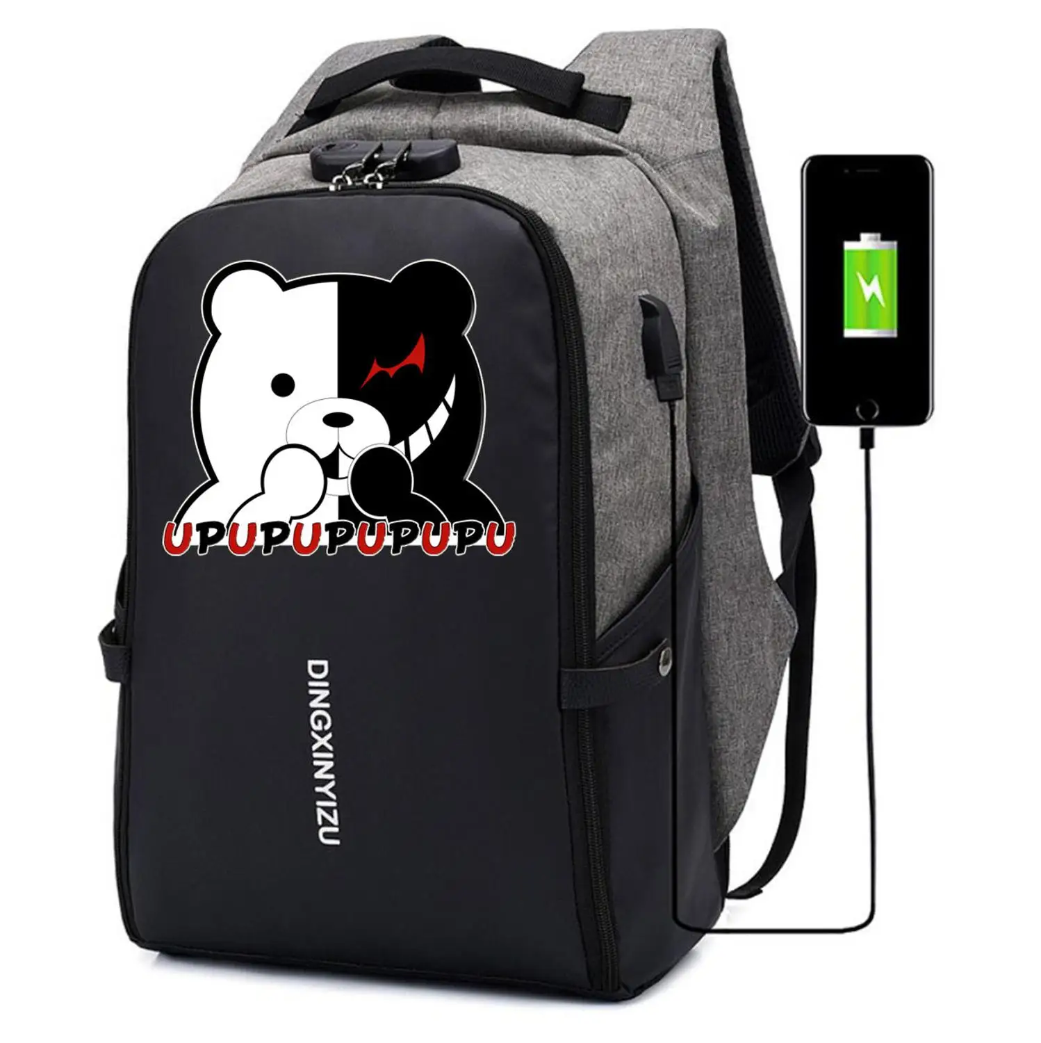 

Japan anime Danganronpa Backpack UNISEX Travel bag teenagers Laptop bag school book Bags canvas Anti-theft USB Charging Knapsack