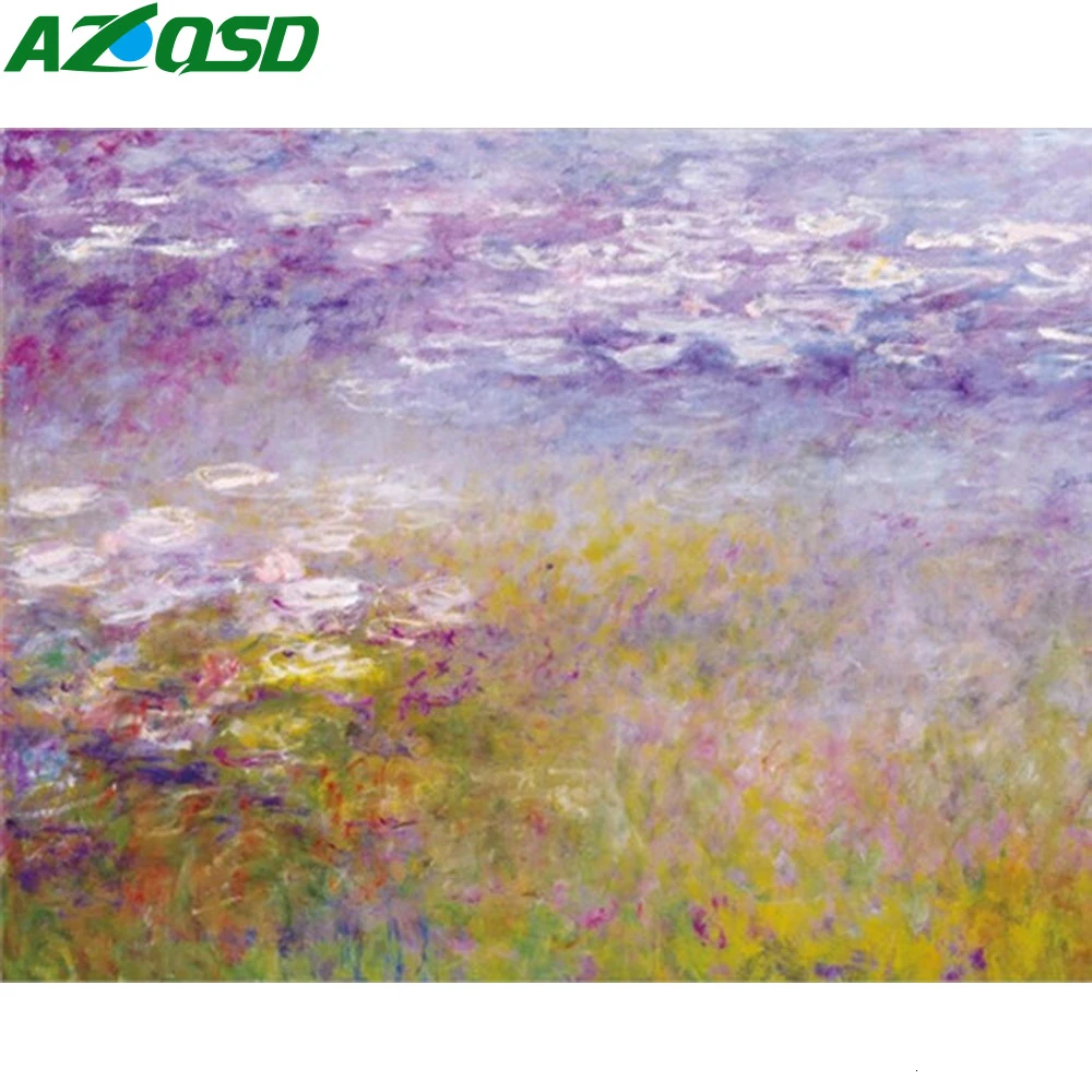 AZQSD масла Краски ing по номерам на холсте DIY пейзаж уникальный подарок рисовать