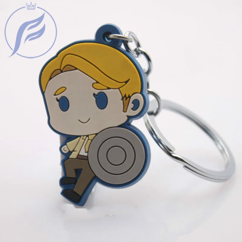 200pcs/5cm Hot Selling Souvenir Promotion 3d Pvc Keychain/silicone Key Chain/custom Soft Keychains |