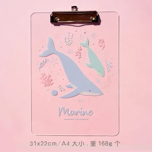 2 whales ROWBOE симпатичные канцелярские принадлежности kawaii папка A4 доска папка офисные принадлежности коврик канцелярская акриловая письменная доска kawaii принадлежности - Цвет: 2 whales