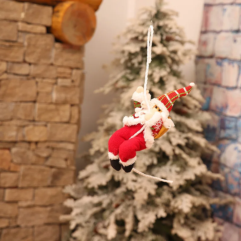 Рождественские украшения Санта Клаус Скалолазание Веревка кукла