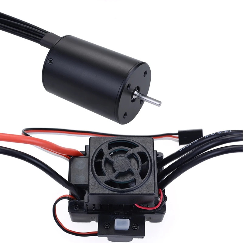 

3650 3100KV бесщеточный Сенсорный Водонепроницаемый мотор 3,175mm + 60A ESC для радиоуправляемого автомобиля 1/8