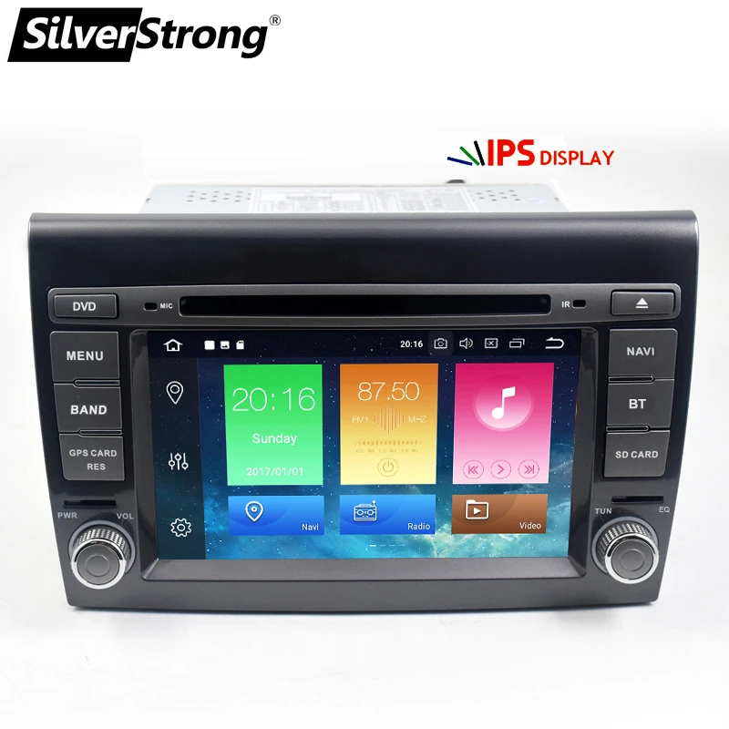 SilverStrong 2 Din Android9.0 4G 64G Автомобильный dvd-плеер 7 ''Авторадио gps навигация для Fiat Bravo 2007 2008 2009 2010 2011 2012