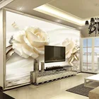 Настенные 3D-обои Bacaz на заказ, настенные украшения для спальни, гостиной, дома, с розами