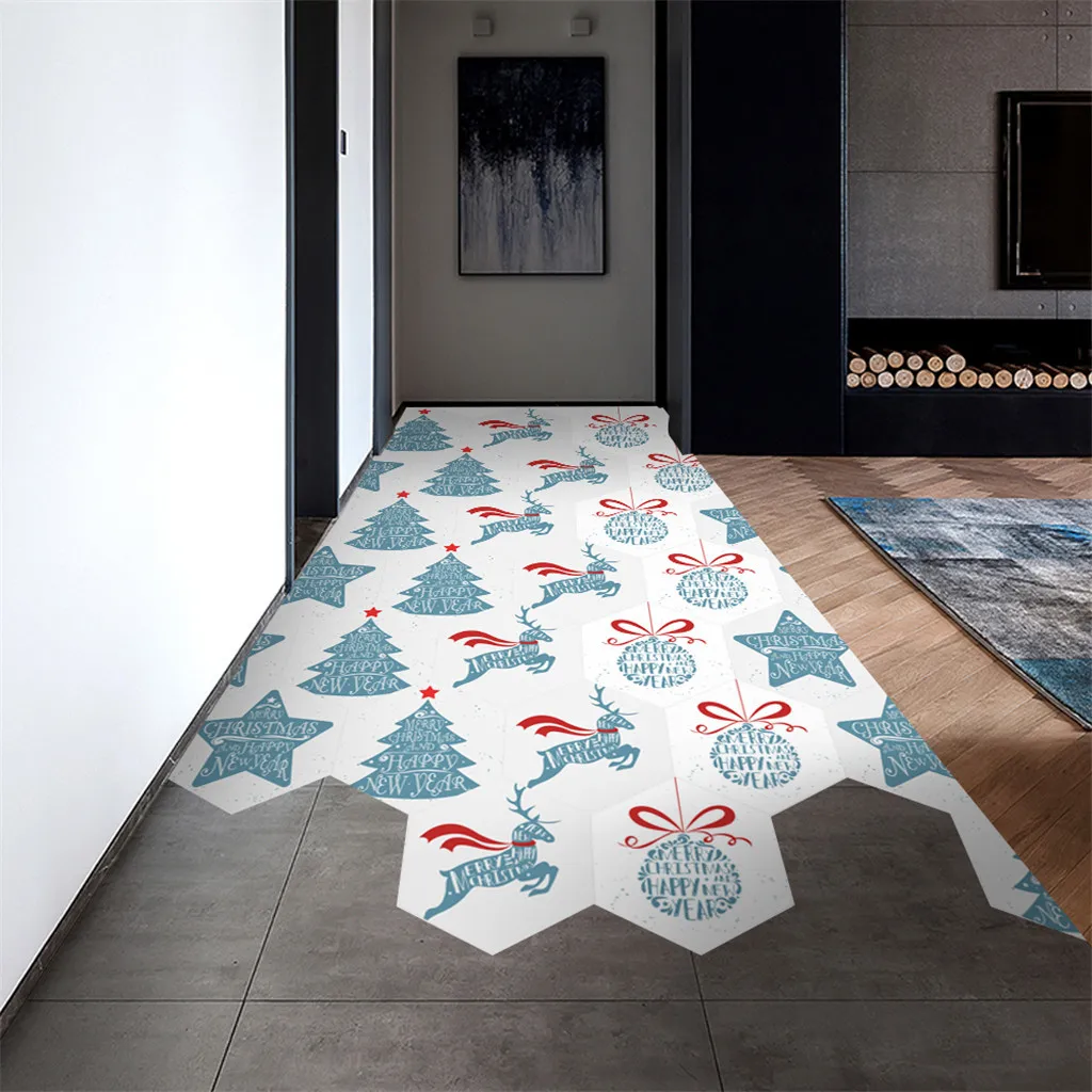 10 шт. Новогодняя противоскользящая наклейка для пола геометрический