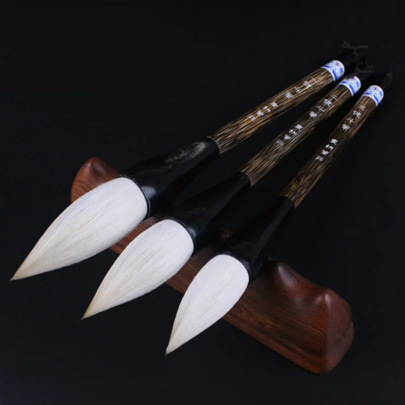 

Woolen Hair Chinese Calligraphy Brush Soft Hopper-shaped Brush Large Regular Script Couplet FU Brush Chinese Painting Caligrafia
