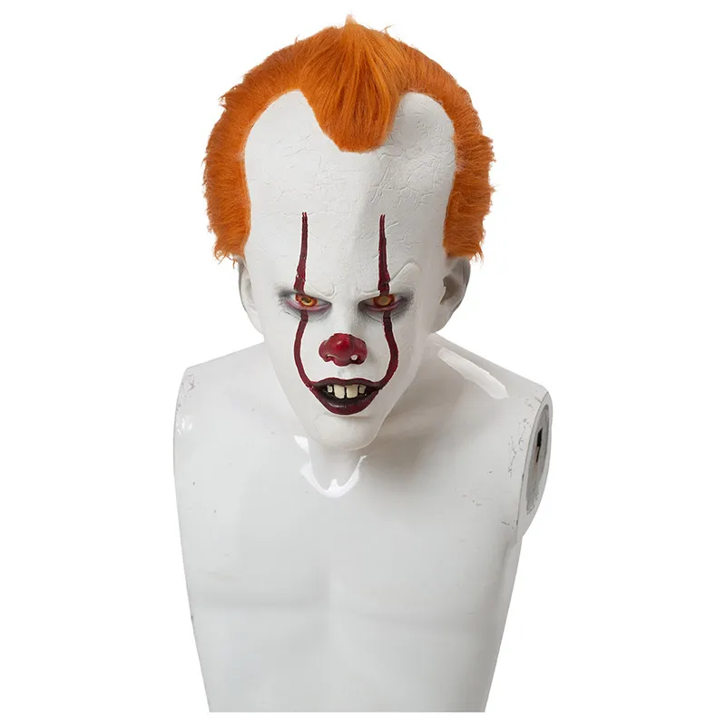 Mask Only It: Chapter Two cosplay клоунский костюм клоуна без маски Pennywise обувь сапоги наряд ужас Хэллоуин костюм для мужчин и женщин - Цвет: Mask Only