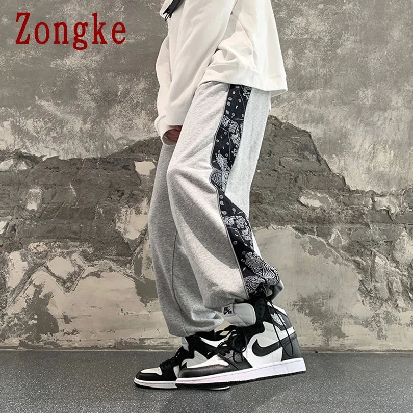 

Zongke Reflective Fleece Harajuku Pants Men Japanese Streetwear Men Joggers Sweatpants Trousers Men Pants Hip Hop 2XL 2021