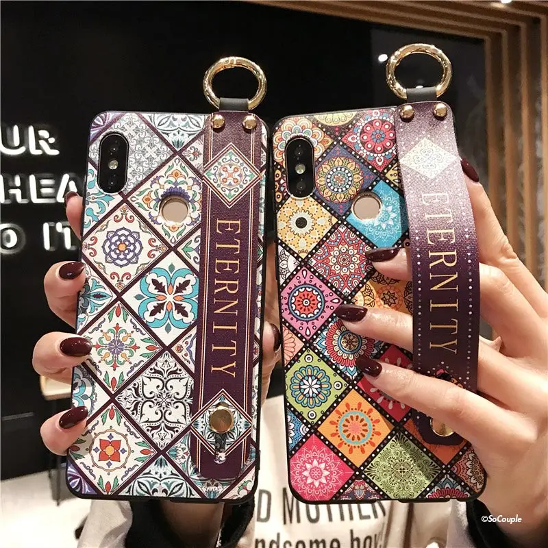 Ремешок на запястье чехол для телефона Redmi Note 8 Pro 5 5A 6 7Pro 4X K20 Чехол Xiaomi 9 5X CC9 A3 Lite из