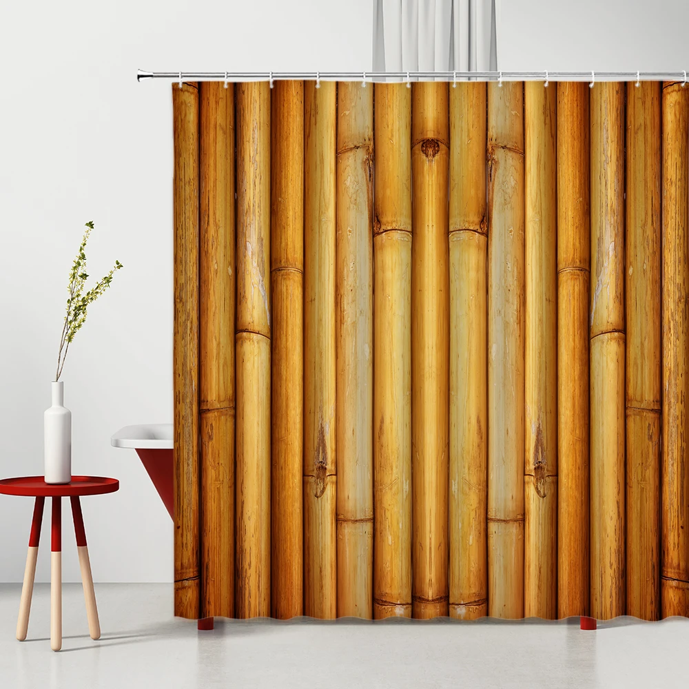 Из мультфильма Холодное сердце каменная Ванна Шторы 3D Зеленый бамбук и цветок