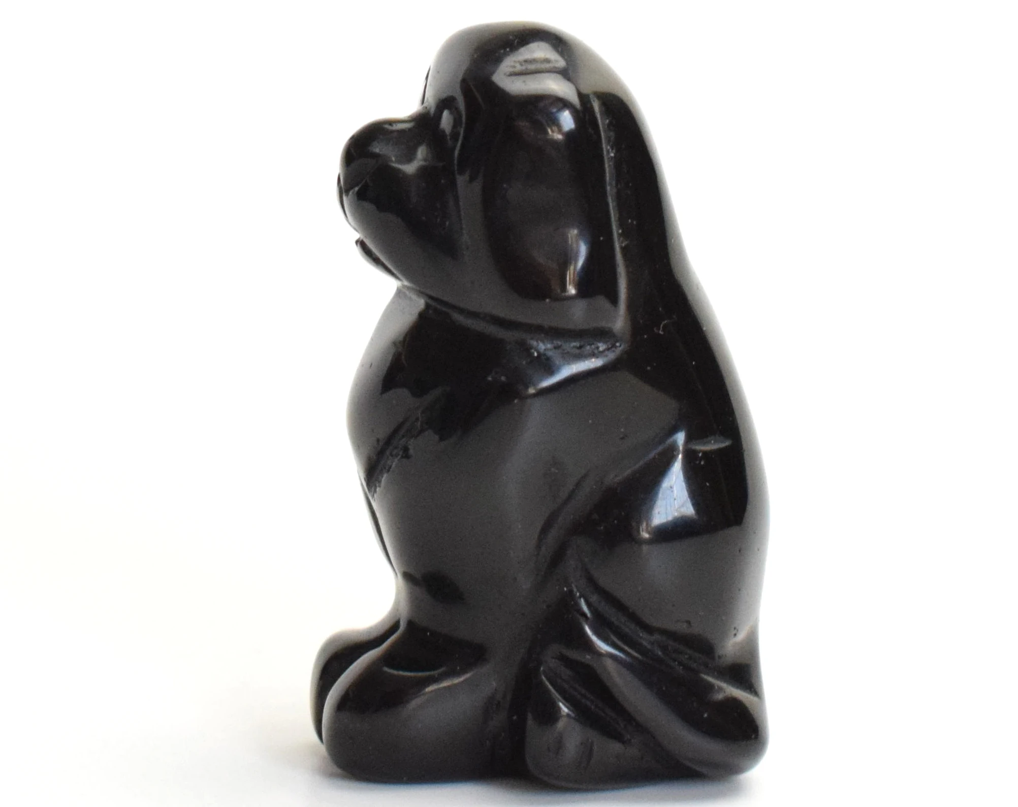 2 0 дюймов натуральная черная чакра Обсидиан Резной Кристалл Рейки Исцеление фэн