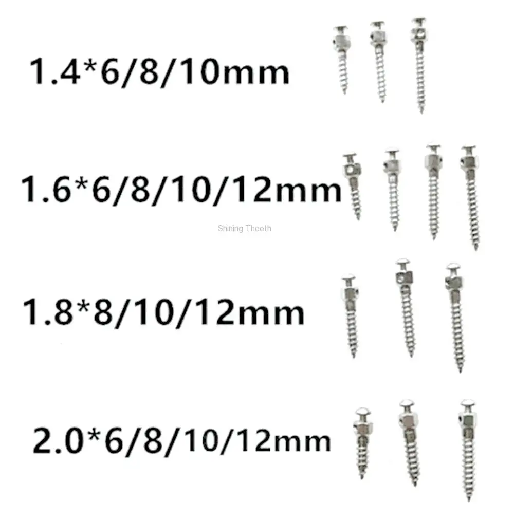 

10pcs Dental Orthodontic Micro Implant Mini Screws Self Drilling Thread Titanium 14Size