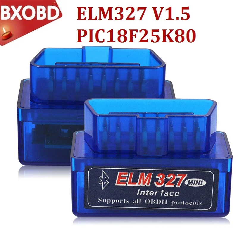 10 шт./лот России запасы V1.5 PIC18F25K80 ELM 327 Bluetooth адаптер с двойным доска ELM327 OBD2 сканер