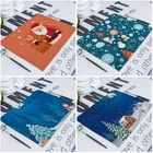 Рождественский принт, салфетки для стола, Санта Клаус, лось, вечерние, юбка для стола, кухонный декор, Декоративная скатерть украшения