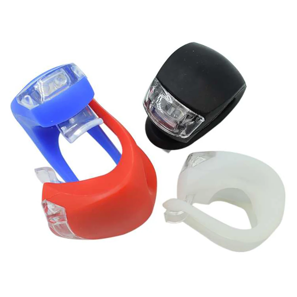 Велосипедный фонарь силиконовый водонепроницаемый светодиодный 2 диода 3 режима