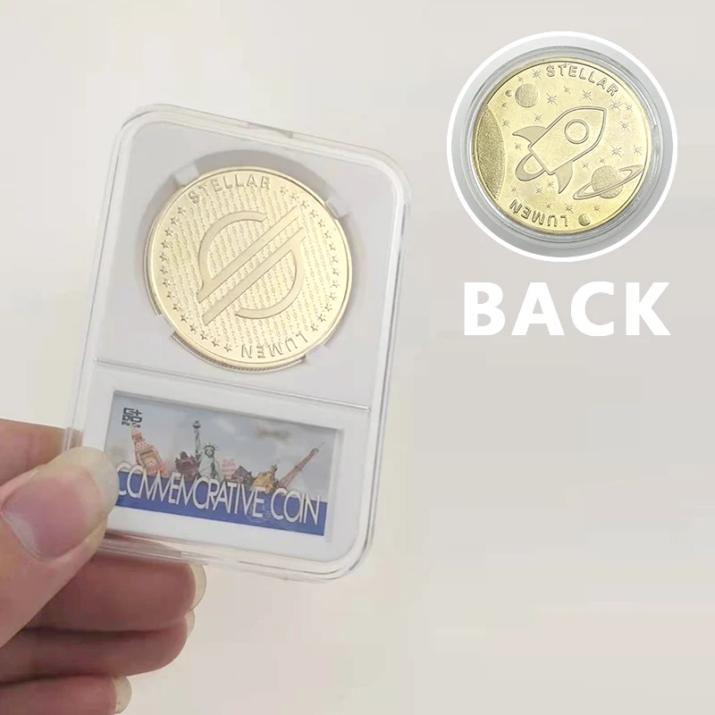 Милая позолоченная памятная монета с быстрым микропоглощением люмен XRP 1 шт. -