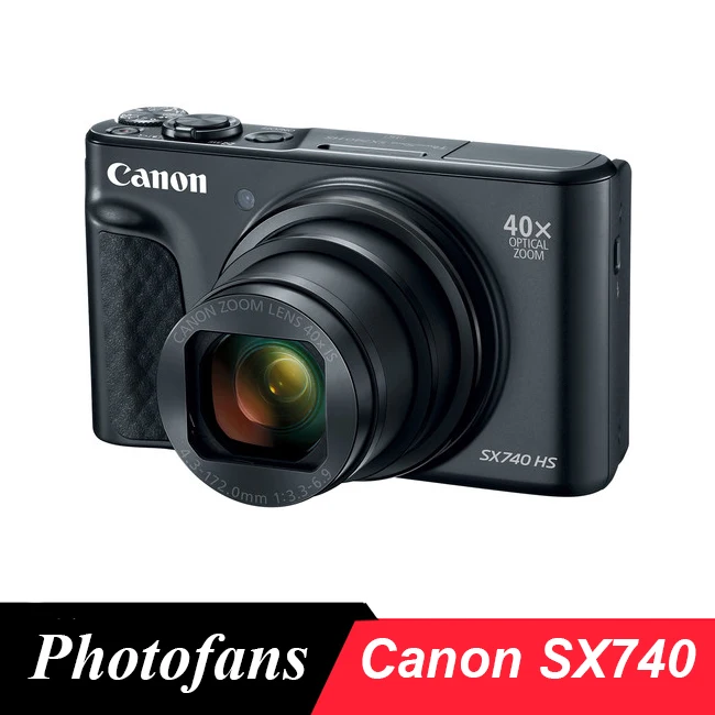 Цифровая камера Canon SX740 PowerShot HS черная 40-кратный зум 4K видео Wi-Fi | Электроника