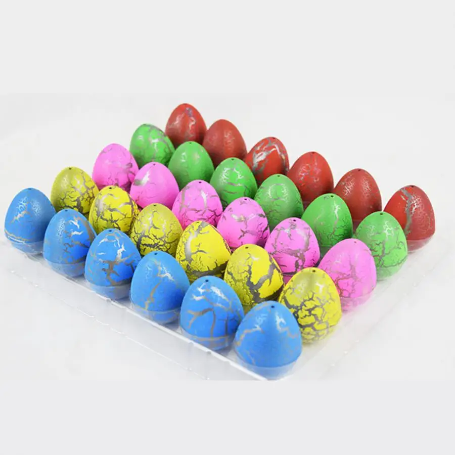 

30pcs/lot Novelty Gag Toys Children Toys Cute Magic Hatching Growing Animal Dinosaur Eggs For Kids Educational Toys Gifts