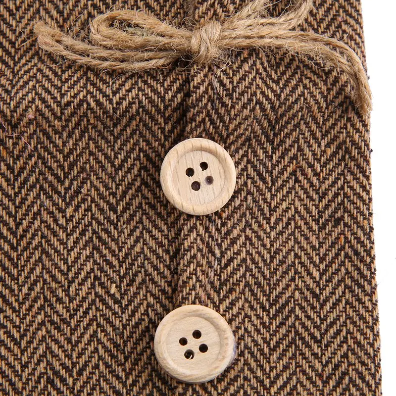 

2Pcs Christmas Sweater Wine Bottle Cover, Newest Collar and Button Coat Design Wine Bottle Sweater Wine Bottle Dress Sets Xmas P