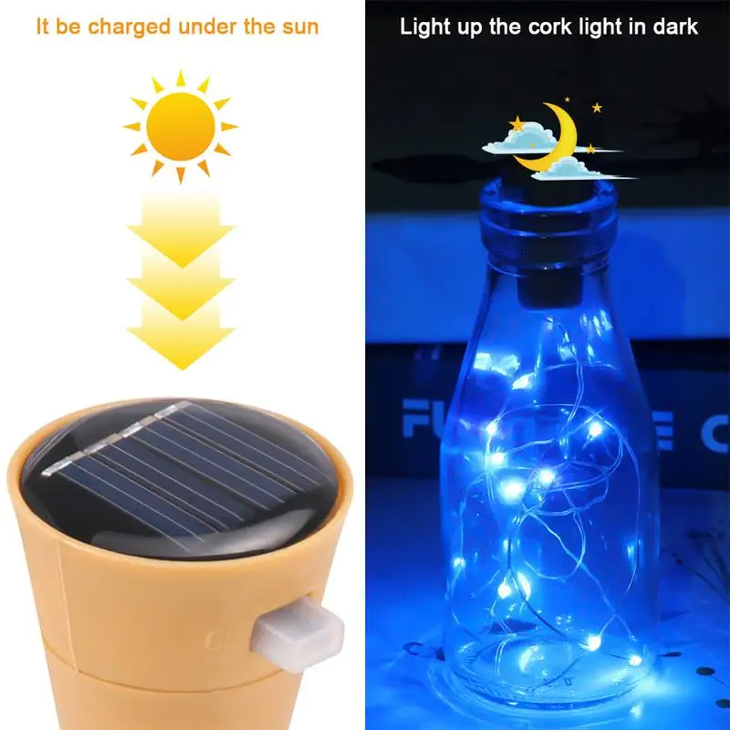 Романтический Водонепроницаемый LED Цветной Звездное светильники пробка