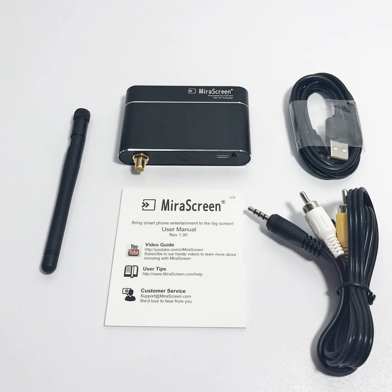 MiraScreen X6W Беспроводной full HD 1080P дисплей Dongle приемник WiFi Mirror Box VGA anycast Miracast Airplay DLNA media