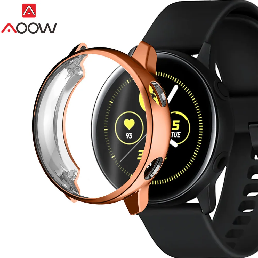 Мягкий защитный чехол для экрана для samsung Galaxy Watch Active SM-R500, тонкий ТПУ, полное покрытие, защитная рамка, бампер, аксессуары