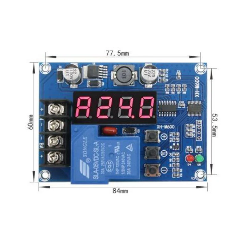RISE-Xh-M600 Charger Control Module 6-60V Storage Lithium Battery Charging Protection Board Controller For 12V 24V 48V | Электроника