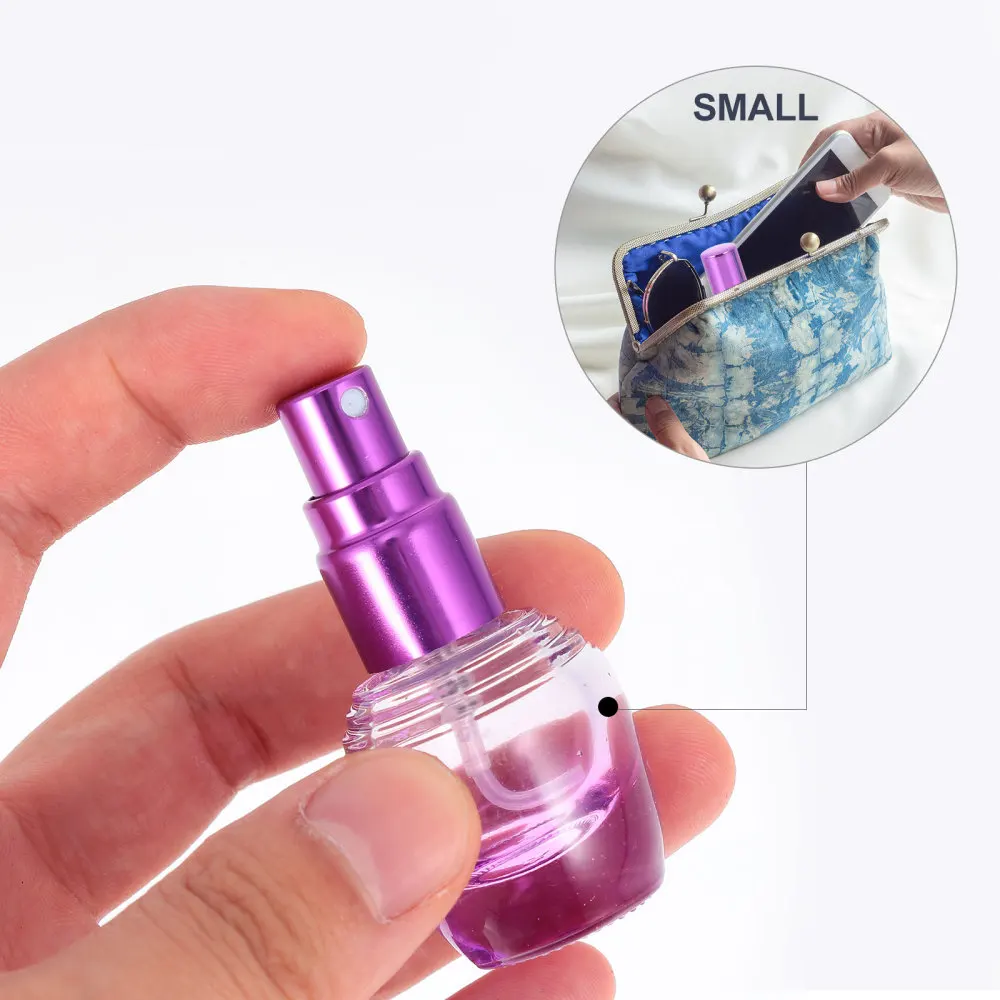 

5Pcs Travel Liquid Holder Refillable Empty Bottle Glass Bottle Random Color