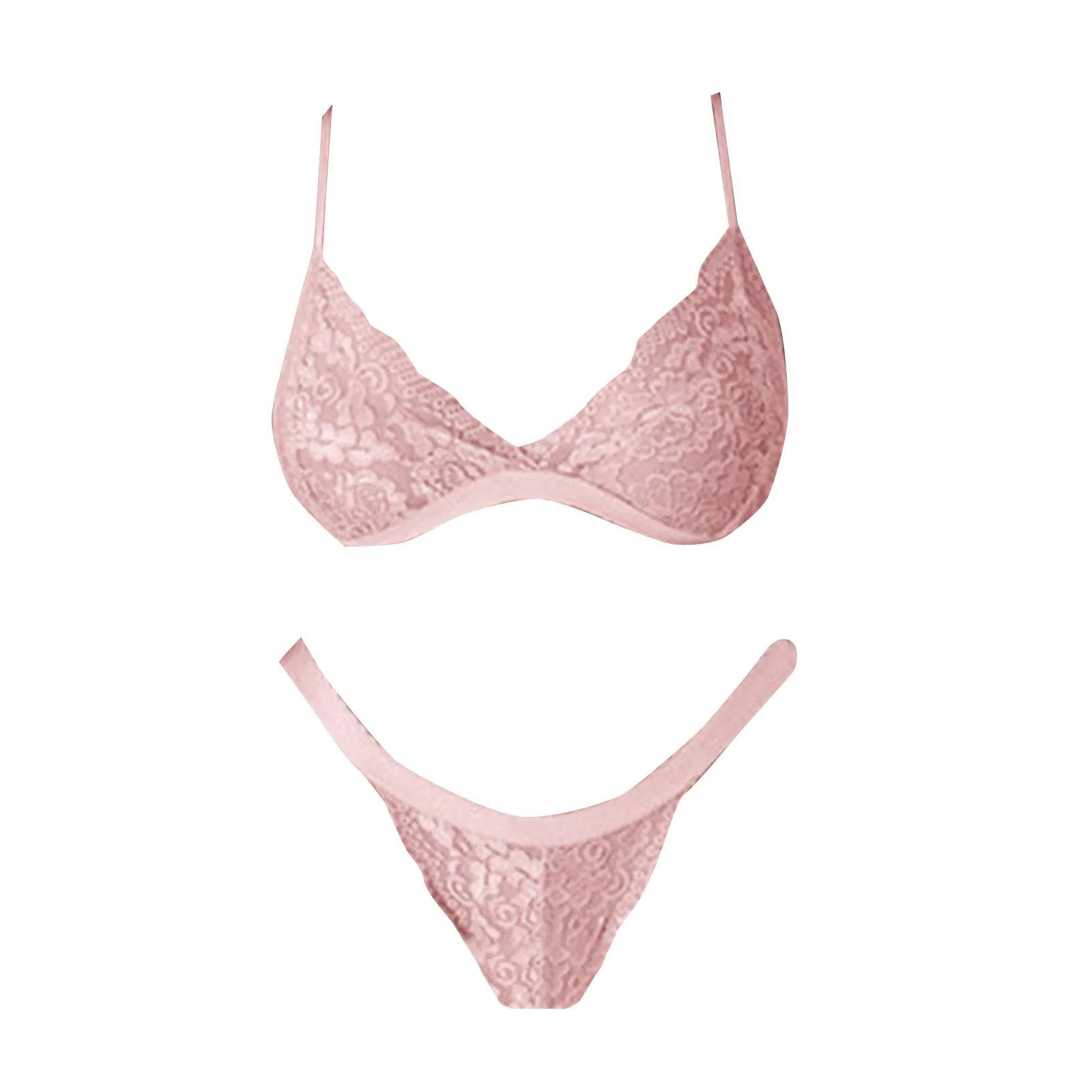 

Women Lace Bra Set Lingerie Femme Floral Spaghetti Sexy Push Up Bra and Panty Set Underwear Women Set brasiere Femme